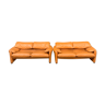 Pair of sofas Maralunga by Vico Magistretti