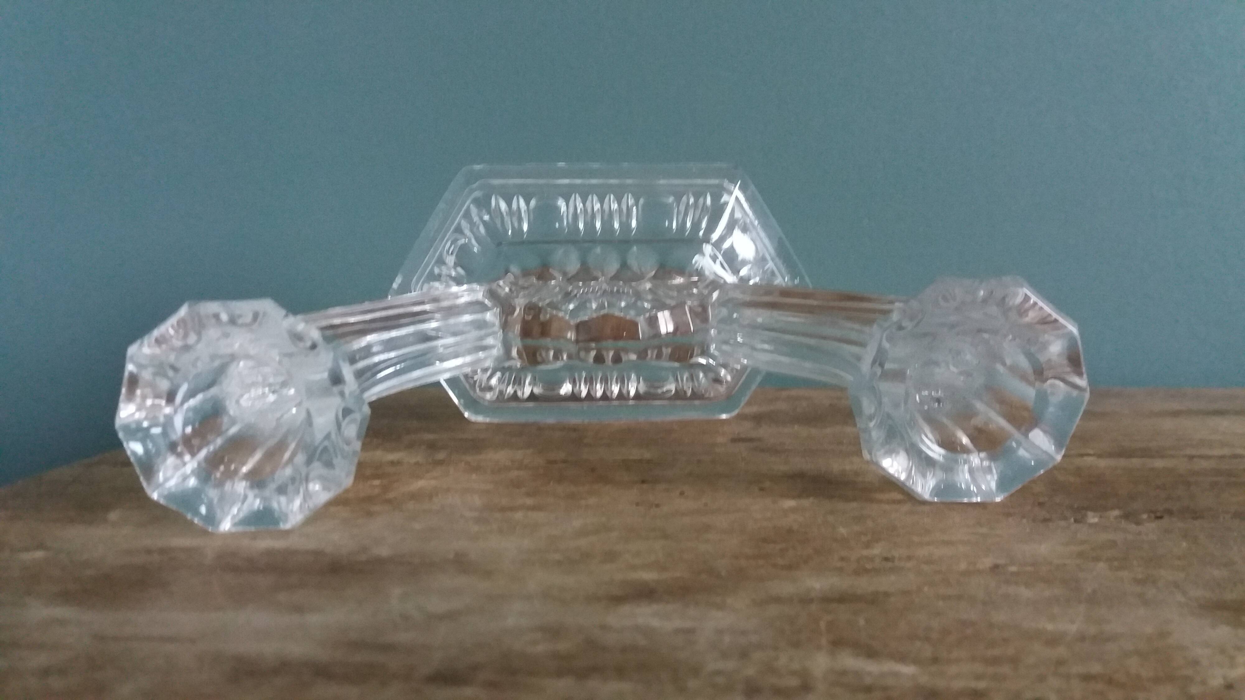 Art Deco chandelier/candlestick, Buder crystal, 1930