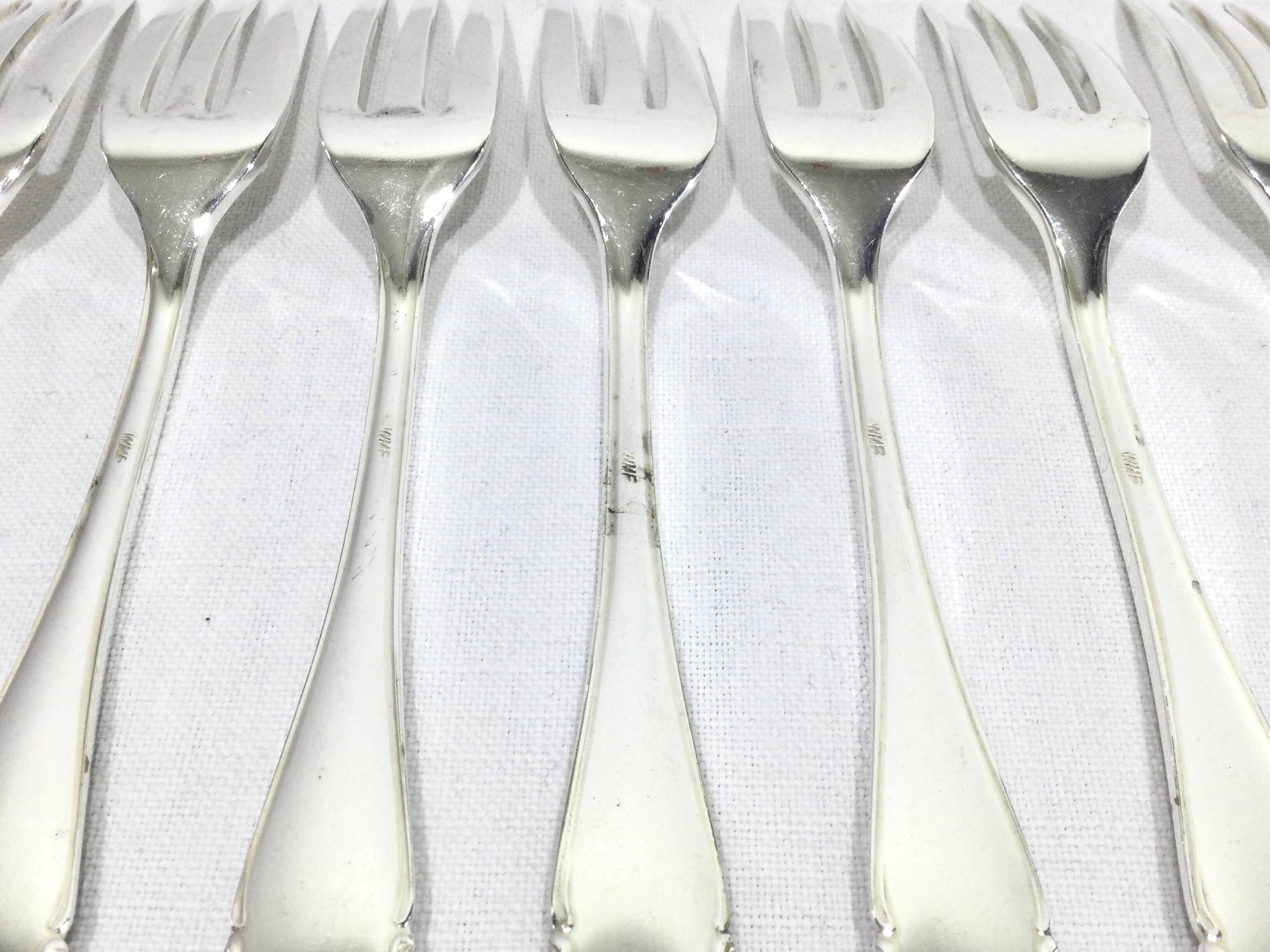 WMF – 12 silver-plated cake forks