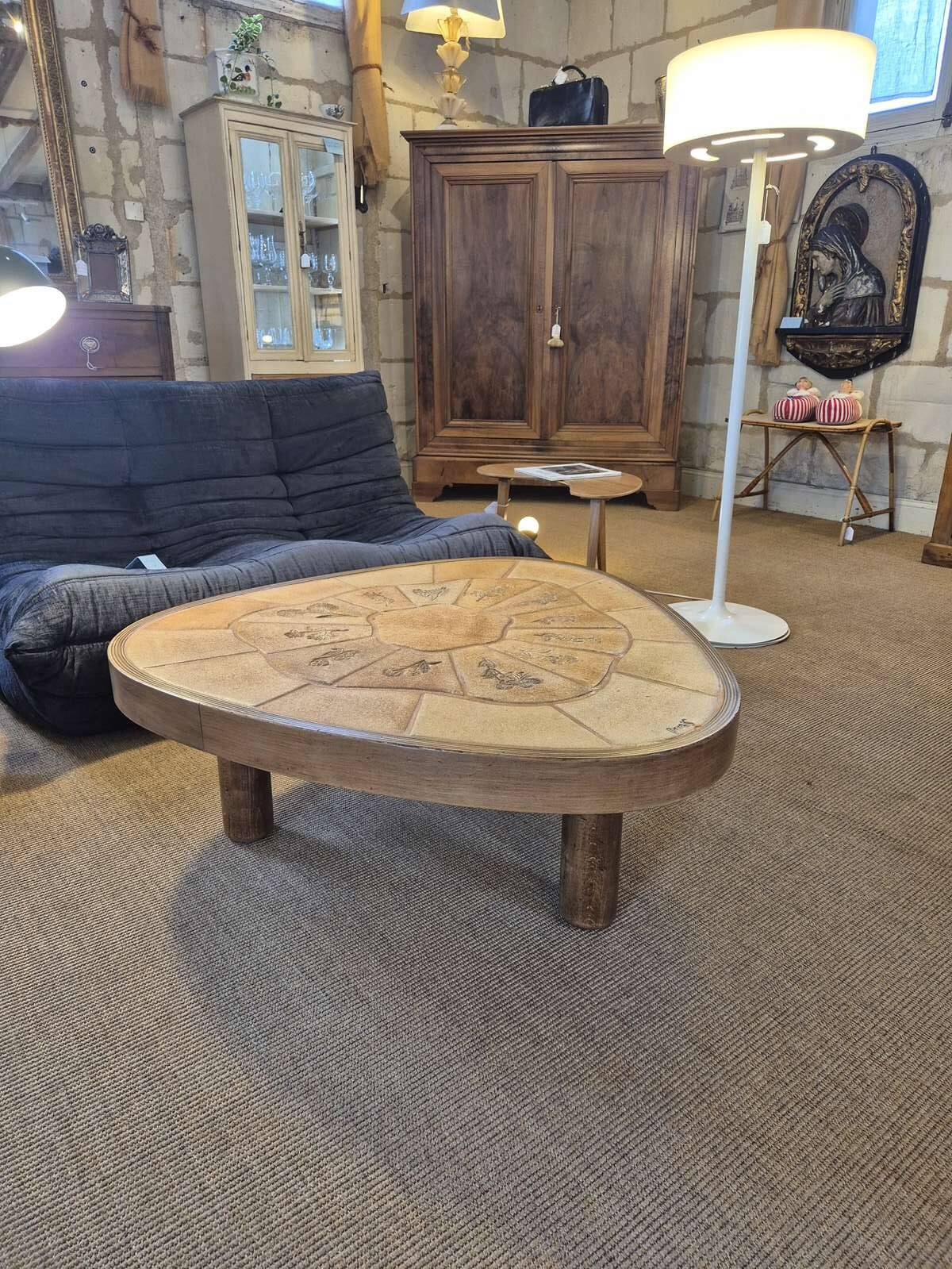 Table basse vintage Barrois Vallauris