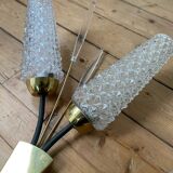 Pair of vintage mid-century tulip wall sconces from the 1950s