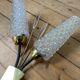 Pair of vintage mid-century tulip wall sconces from the 1950s