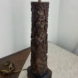 Carved wooden Balinese lamp base
