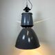 Lampe d’usine industrielle en émail gris d’Elektrosvit, années 1960
