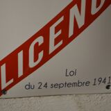 Enamel plate license IV