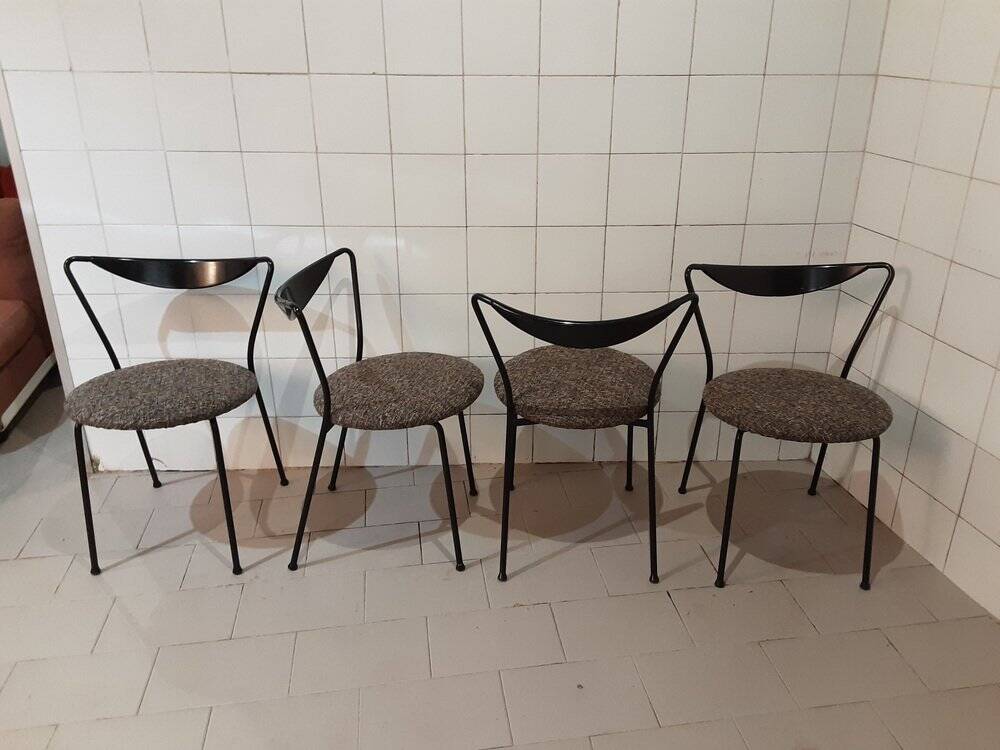 Chaises Paolo Deganello pour Cidue, années 1980, ensemble de 4.
