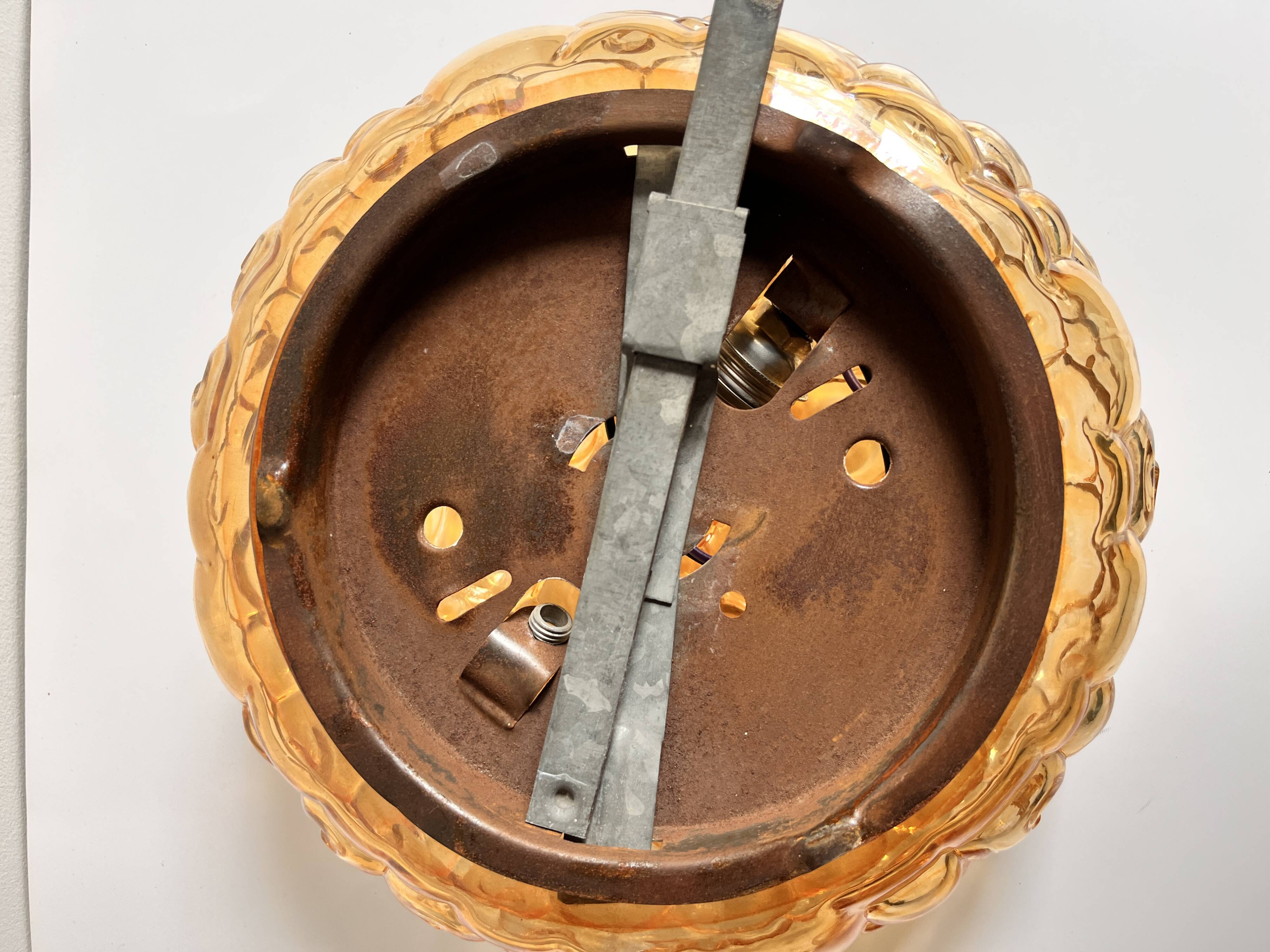 Helena Tynell golden glass wall light ceiling fixture 1970