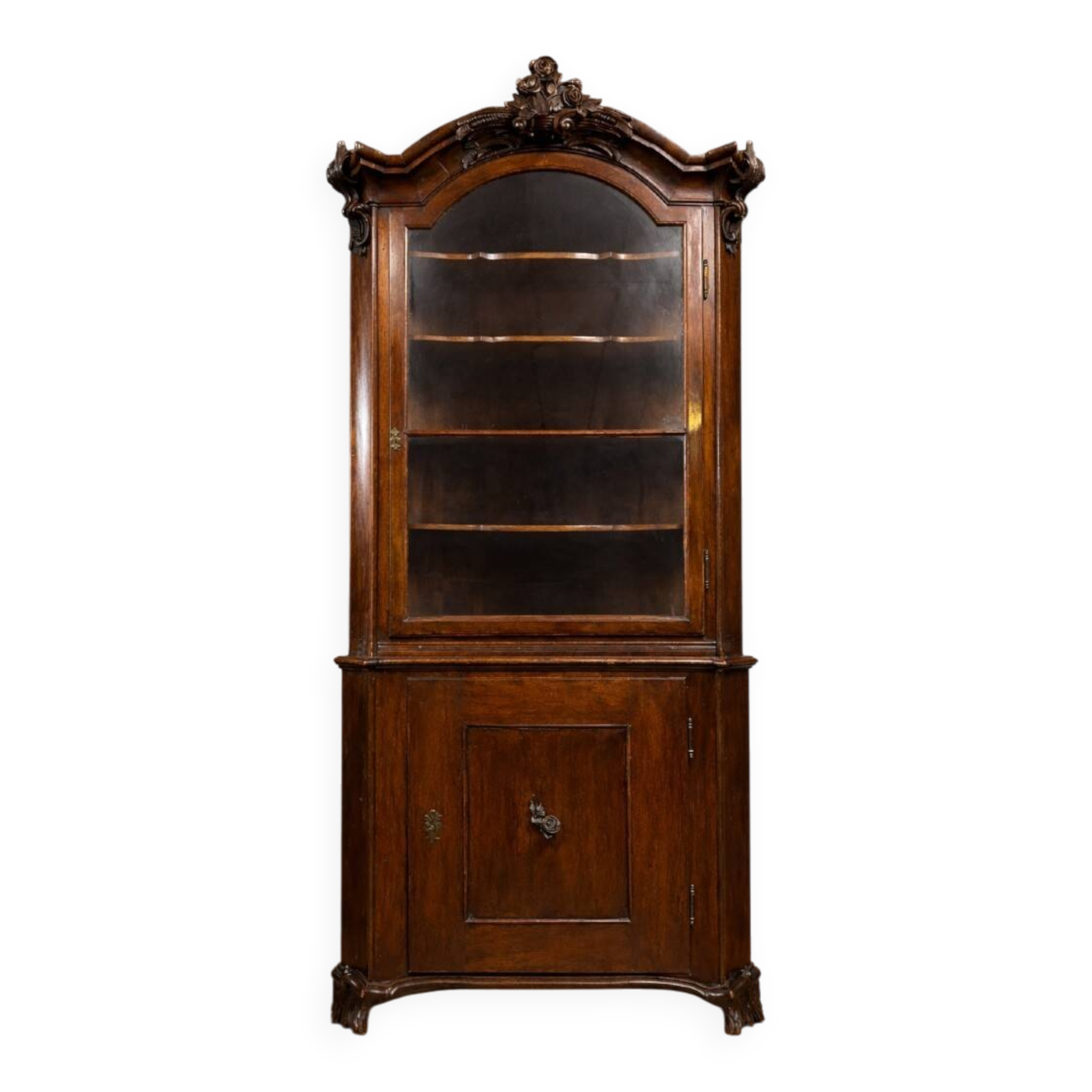 Bibliothéque d'angle époque Napoléon III en acajou