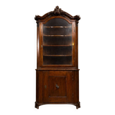 Corner library from the Napoleonic III era in mahogany.