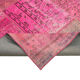 Handwoven turkish contemporary 208 cm x 314 cm pink patchwork carpet