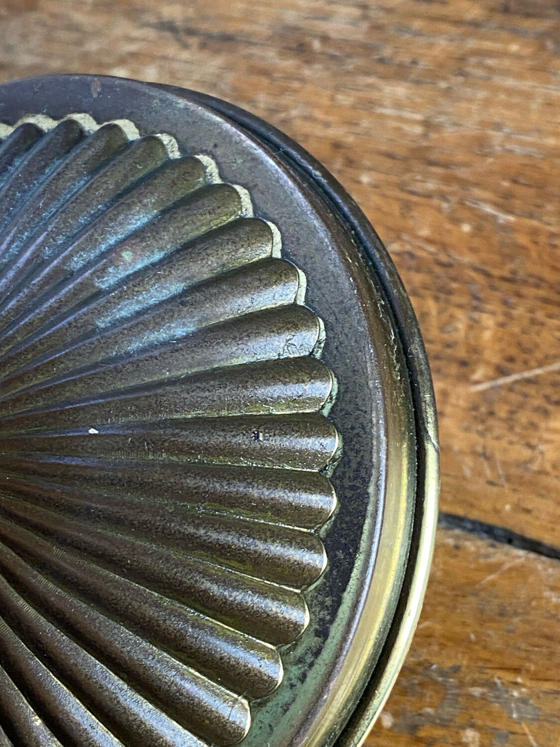 Blue opaline lamp and brass