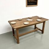 Small old farmhouse table with square legs