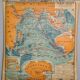 Vintage large format school map - Indian Ocean