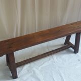 Pair of old benches in chene