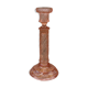 Pink glass candlestick