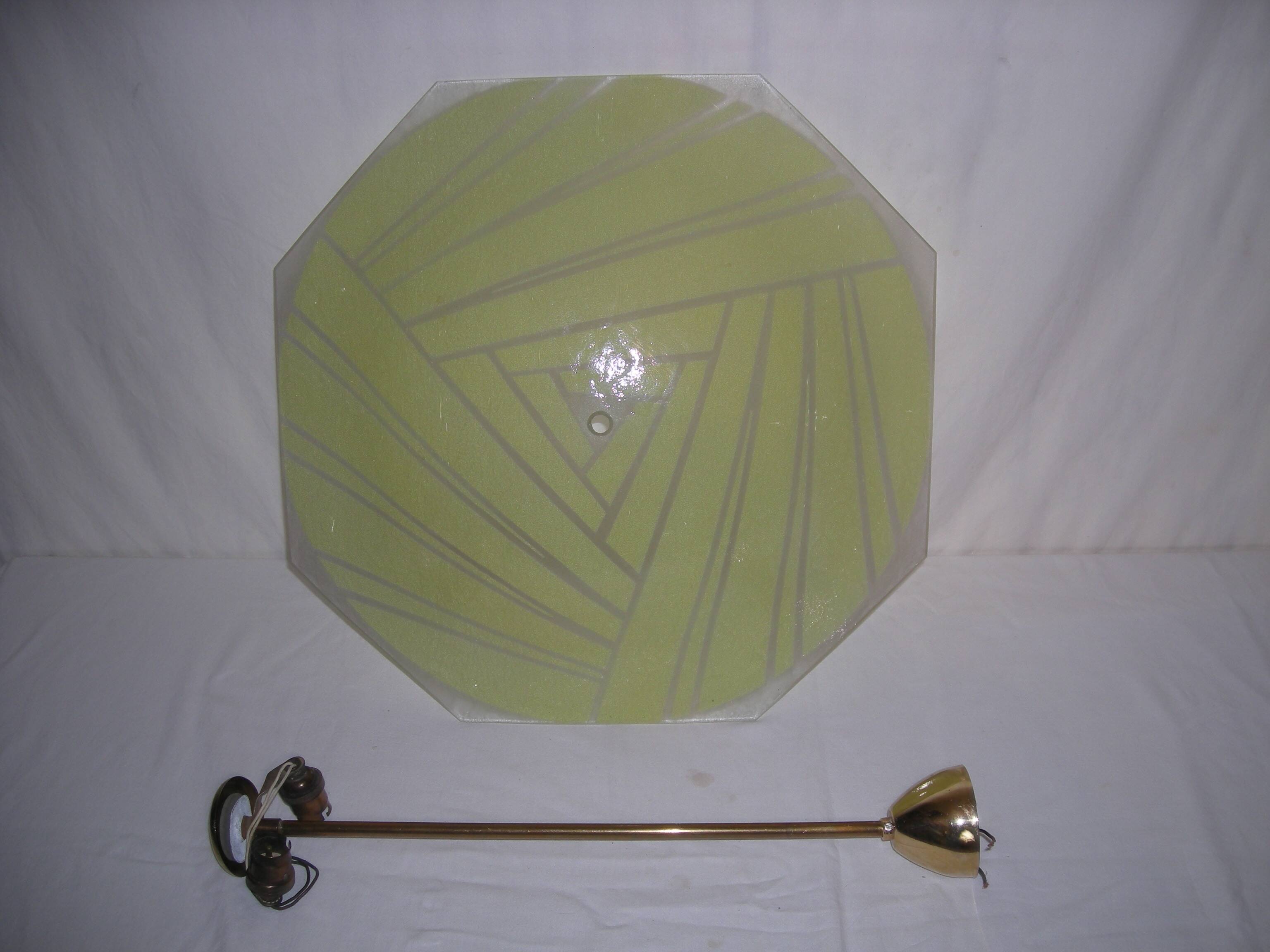 Loys Luchat art deco chandelier from the 1930s