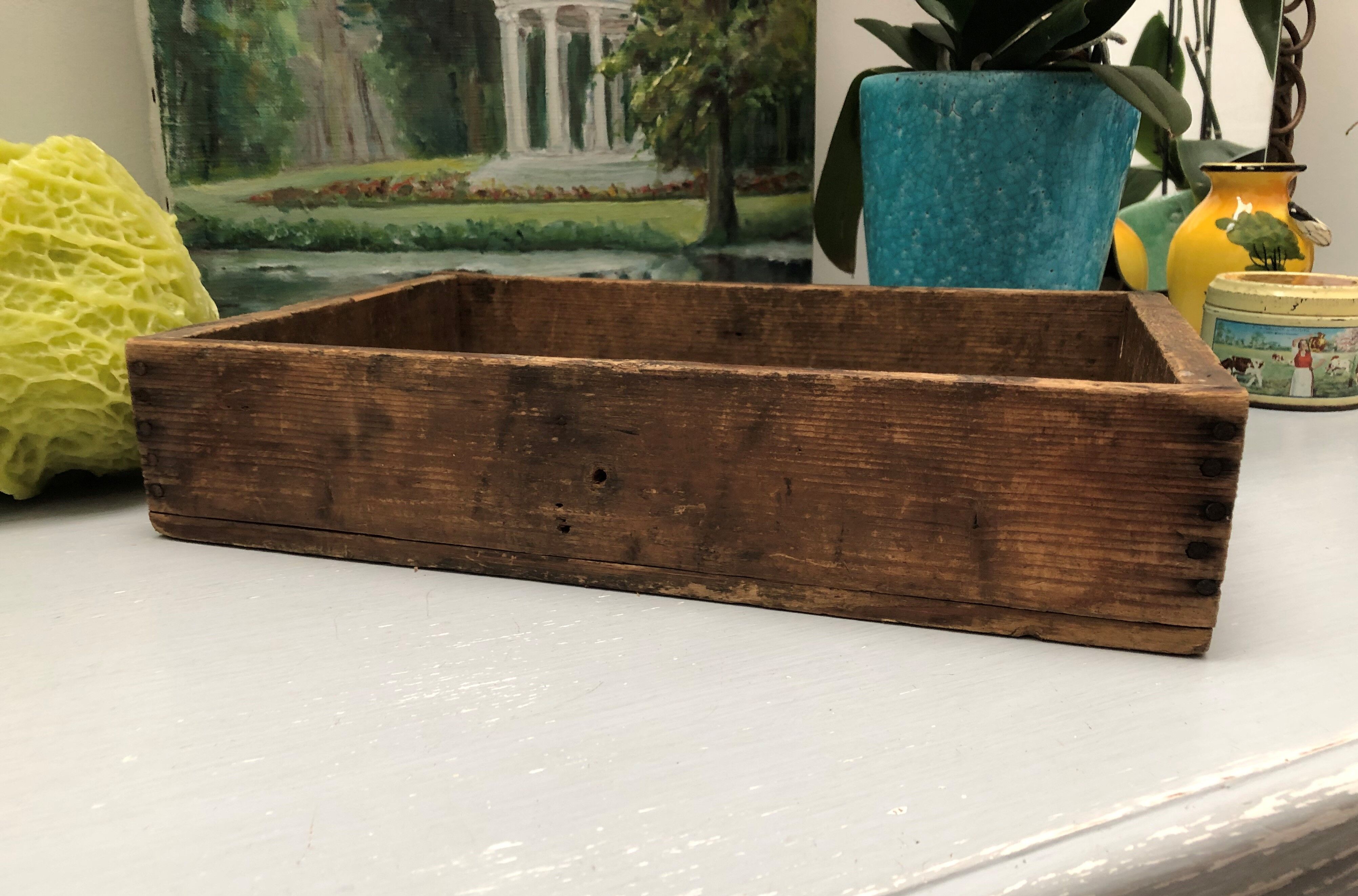 Old wooden box of industrial workshop