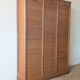 Old workshop furniture, oak curtain cabinet.