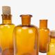 4 Amber Glass Apothecary Jars