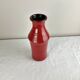 Vintage red ceramic vase mid century design