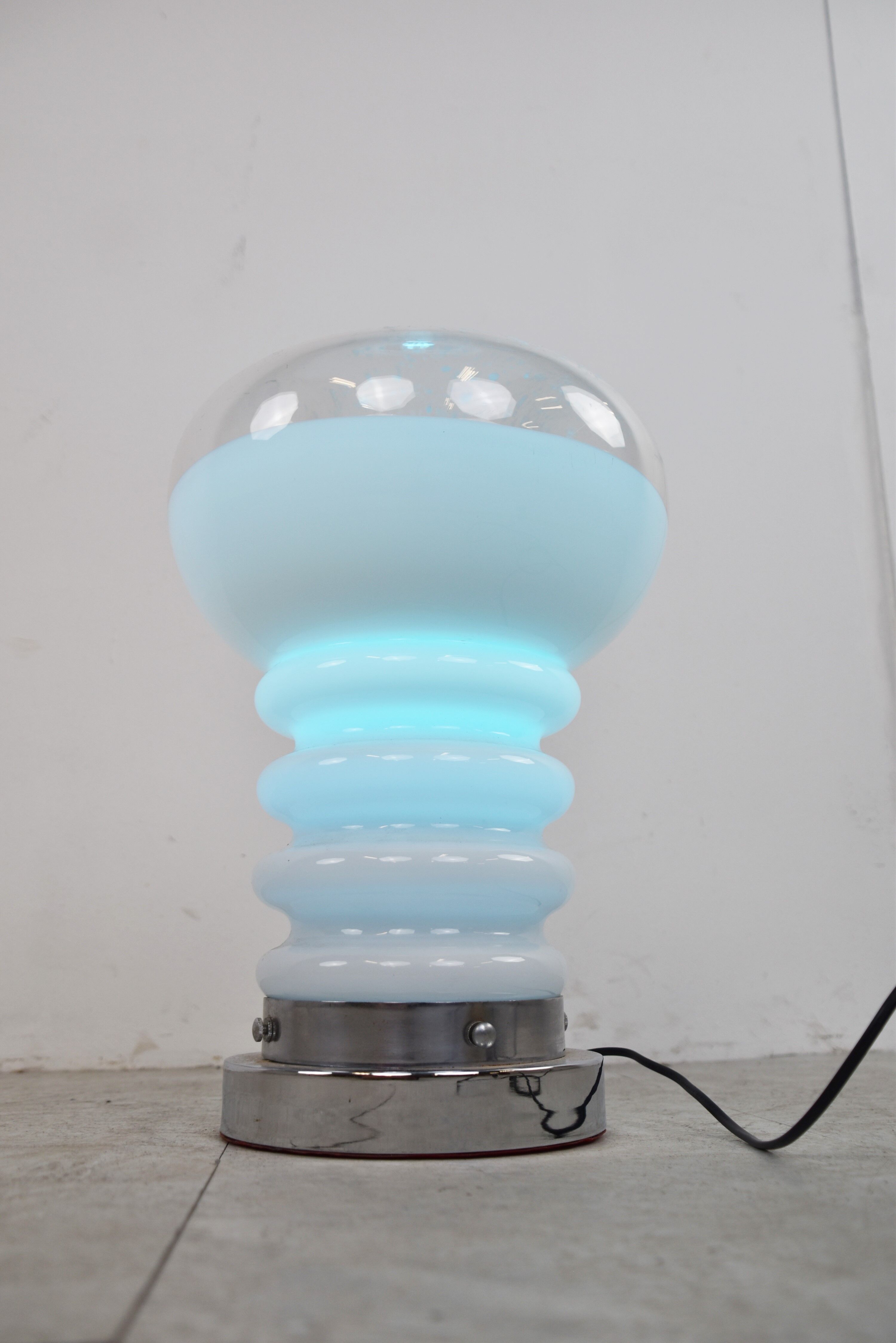 Vintage murano glass table lamp by Carlo Nason, 1970s