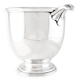 Silver metal champagne bucket with shell handles