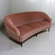 Pink velour rounded sofa 1950’s