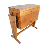 Boite à couture travailleuse bois design scandinave vintage