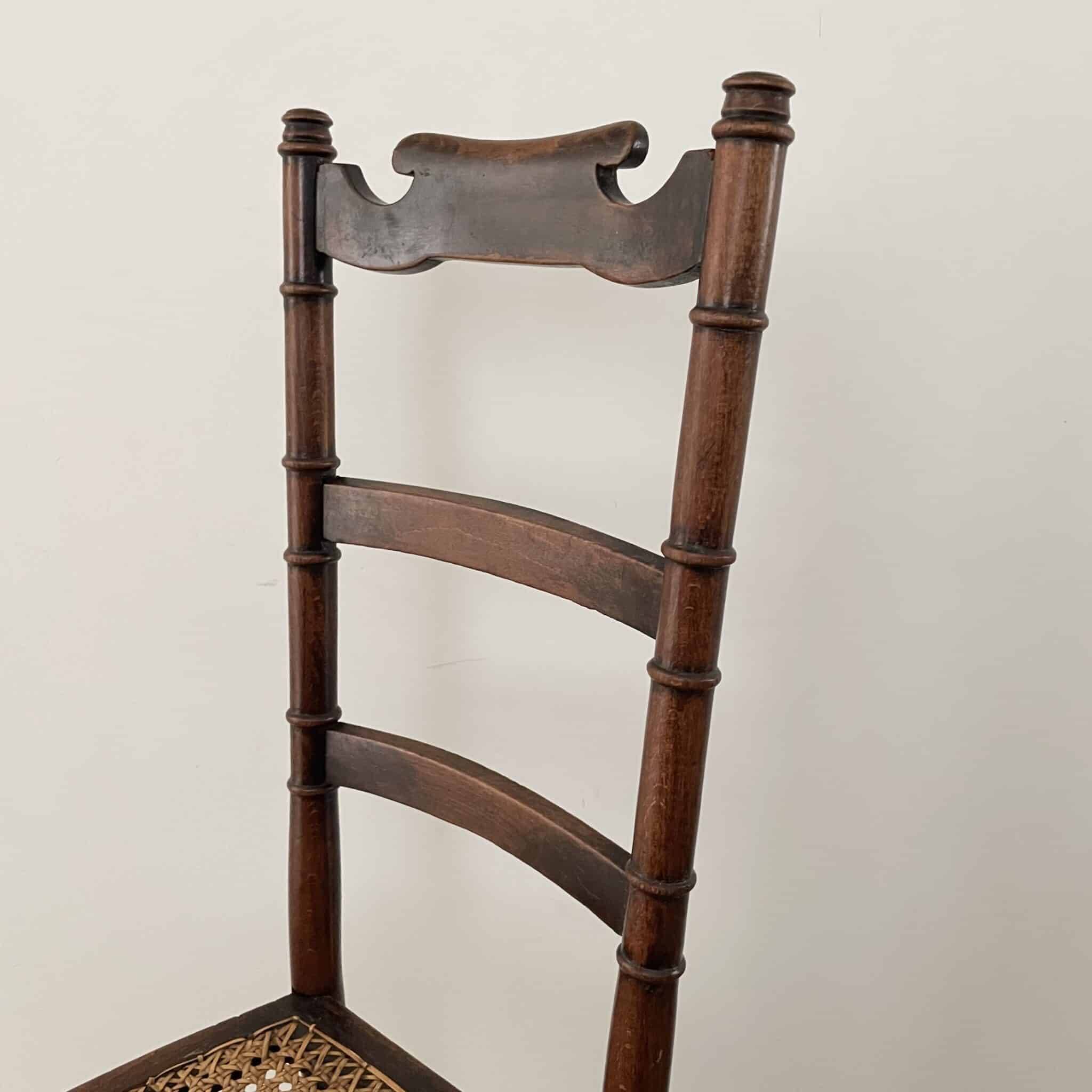 English antique children's high chair, 1900s
