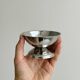 Set of 6 polished stainless steel footed bowls