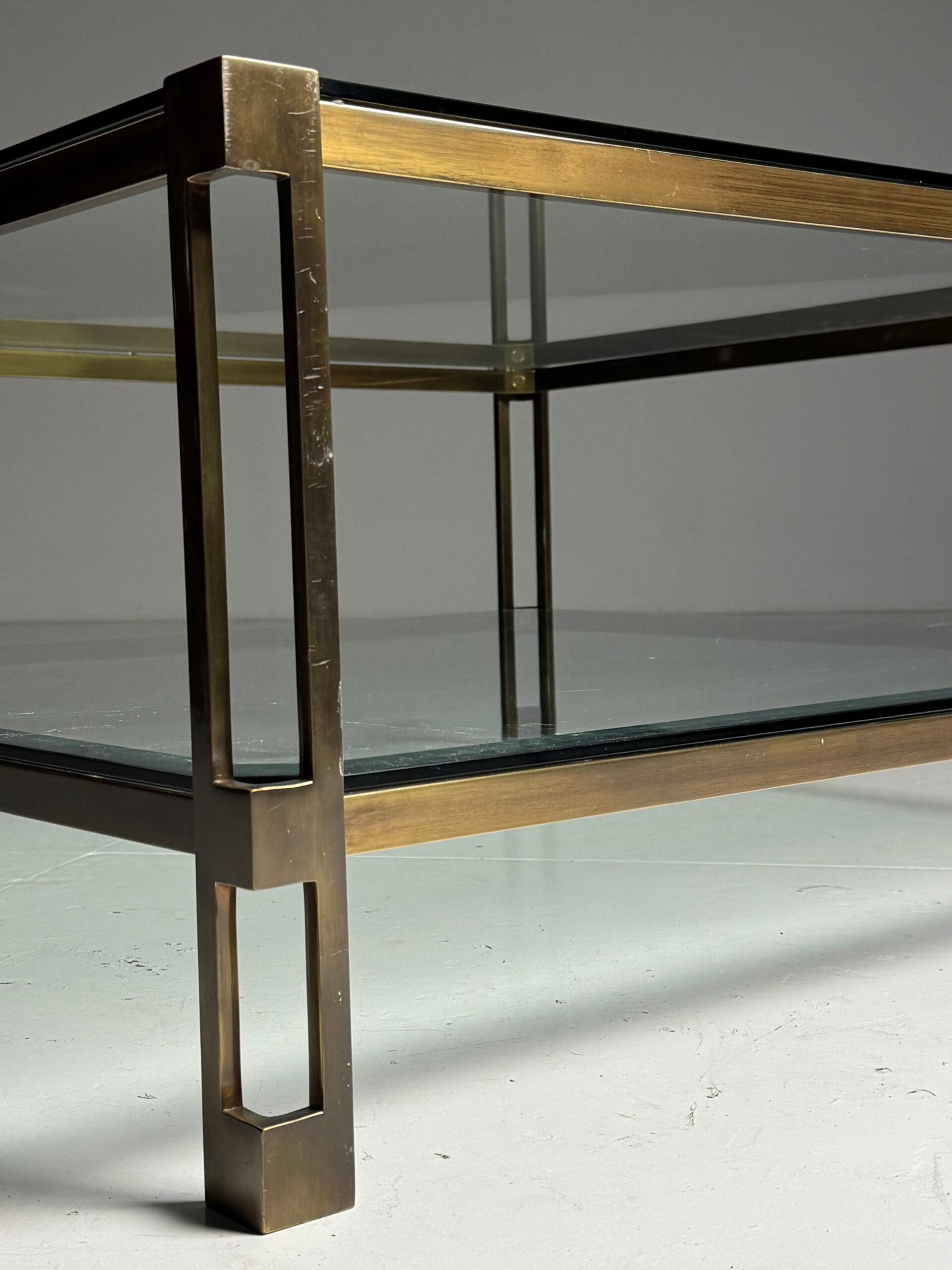 Table basse en verre vintage