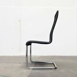 Grey German cantilever chairs B25 with leather cushions from Tecta, set of 4.