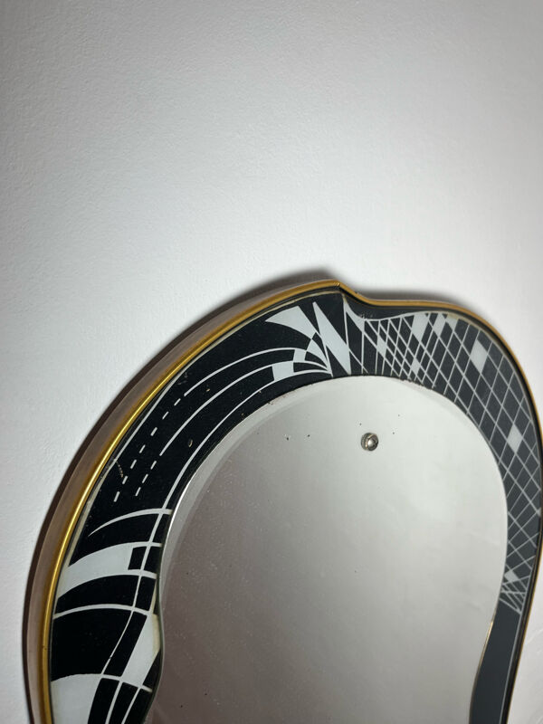 Miroir decoratif laiton