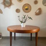 Table en teck vintage NF 2 rallonges