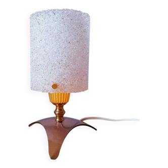 Lampe tripode en plexiglas et perspex.