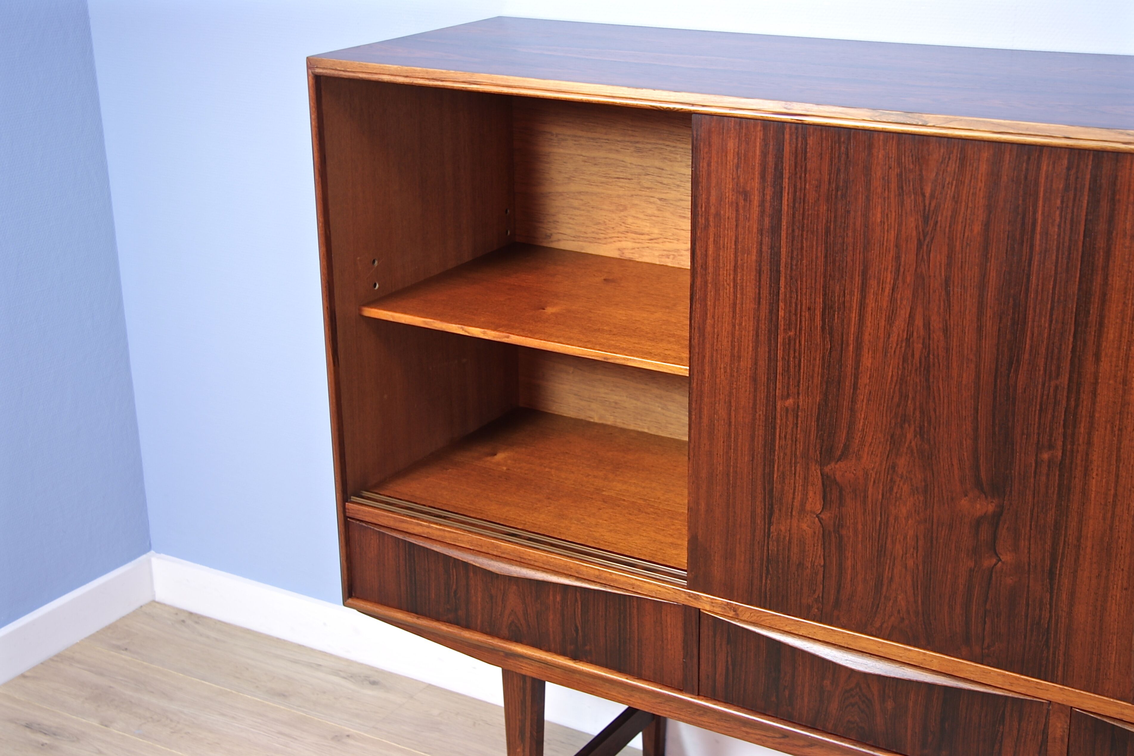 Danish higboard in rosewood by E.W. Bach for Sejling Skabe, 1960s