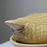 Small vintage terrine GEO from the 50s-60s, beige ceramic duck.
