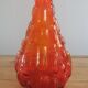 Italian carafe in Empoli glass color orange red 70