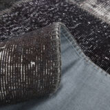 7x10 distressed black & gray vintage rug, 299x203cm