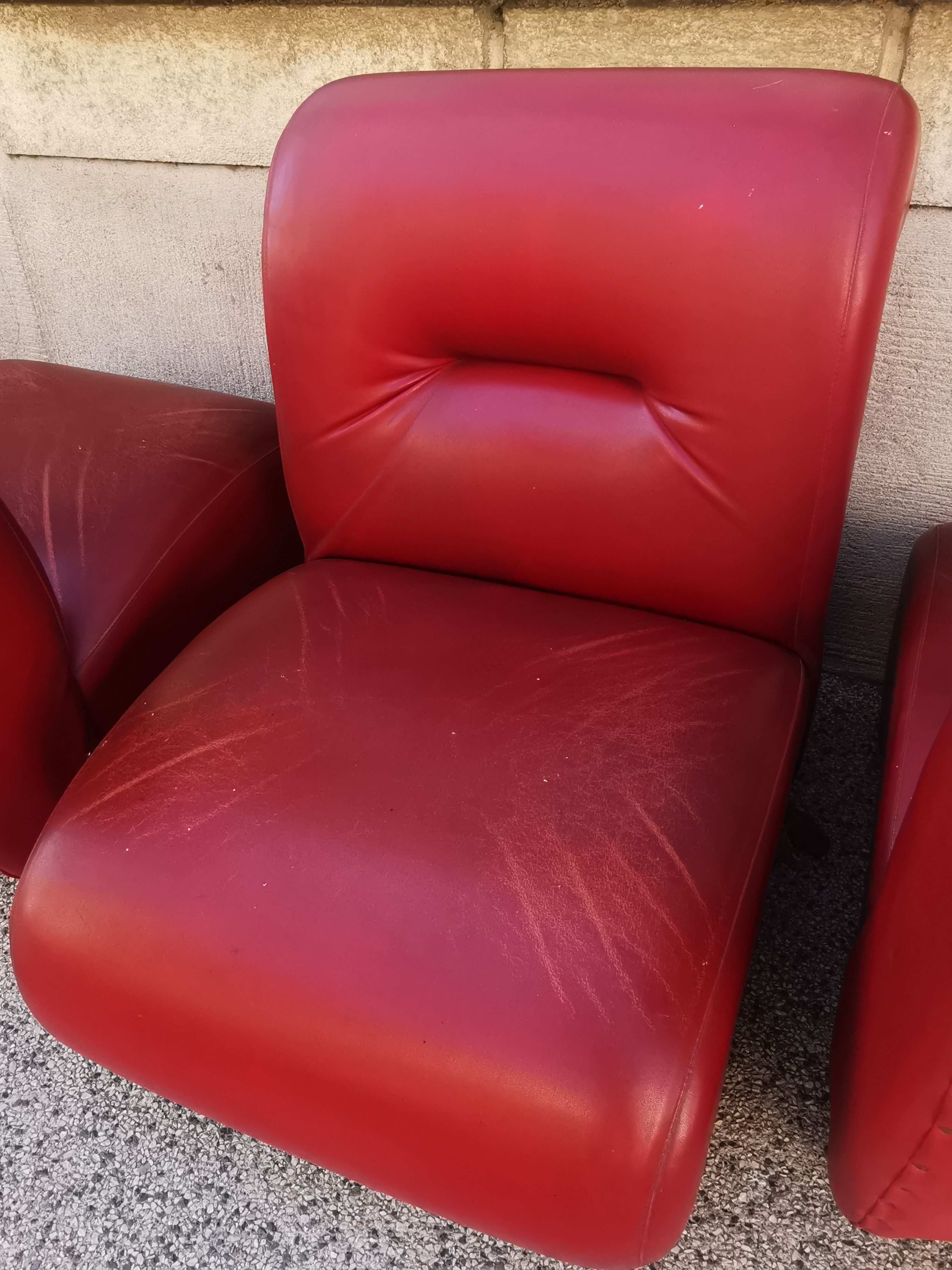 Suite of 5 vintage modular armchairs 60s