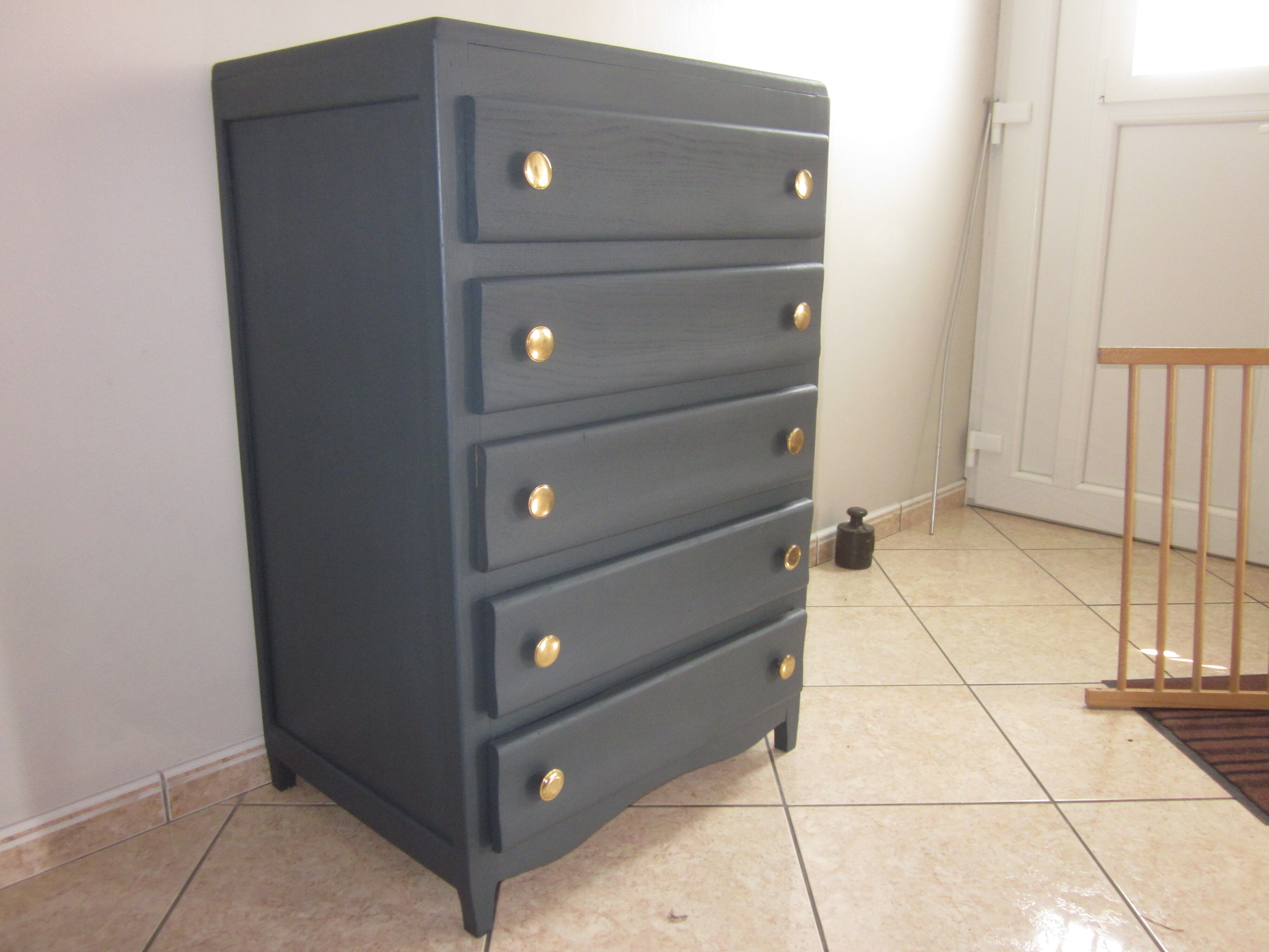 anthracite grey vintage dresser