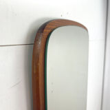 Mirror with wooden teak edge