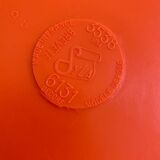 Round orange mirror SYLA 1970