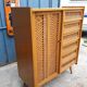 Armoire penderie commode en rotin vintage
