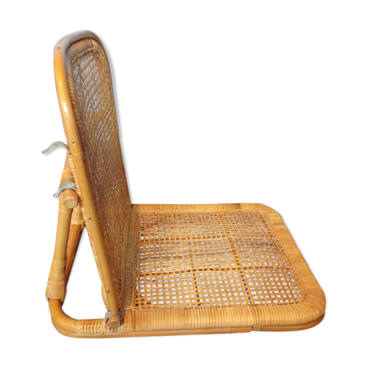 Chaise de plage vintage en osier