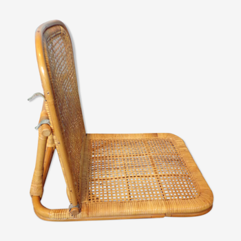 Chaise de plage vintage en osier