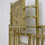 Lit double Art nouveau en laiton italien, début des années 1900