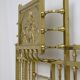 Art Nouveau Italian Brass Double Bed, Early 1900s
