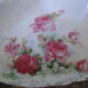 Servant beggar old porcelain 3 compartments small roses on white background