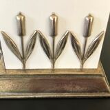 Lampe vintage laque et laiton